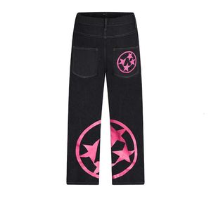 Y2K Jeans femme harajuku vintage gothique imprimé hip hop tendance noire jeans baggy hommes femmes streetwear jean taille haute 240430