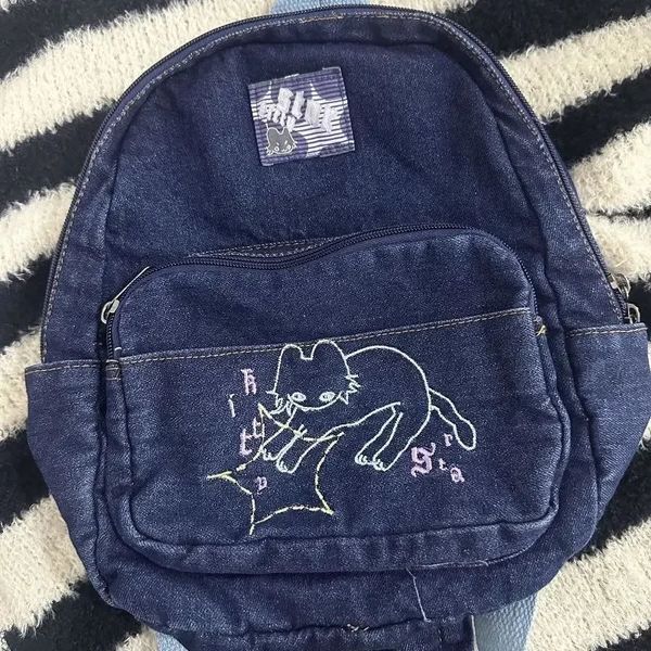 Y2K Estética coreana Dibujos animados Denim Kawaii Bolsa de libros Mochila Bolsas para estudiantes Mochilas escolares Niños Viajes Niñas Mochilas para mujeres 231225