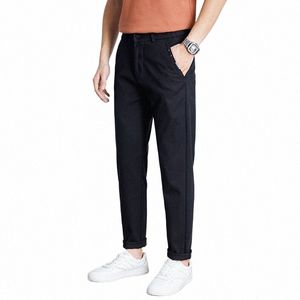 Y2K Homme Pantalon 2023 Nouveau Printemps Cross Border Pantalon Coréen Foin Élastique Slim Fit Jambe Droite Casual Vêtements Pour Hommes Y6vN #