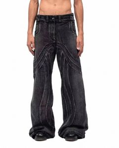 Y2K Punk Hip Hop Jeans Hommes Femmes 2023 Streetwear Coast Work Vêtements Ripped Style Loose Wed Vêtements Hommes Pantalons de vadrouille M0YG #