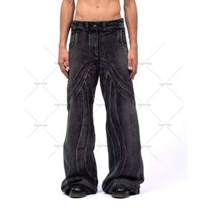 Y2K Punk Hip Hop Jeans Vrouwen 2023 Streetwear Kust Werkkleding Gescheurde Stijl Losse Gewassen Kleding Mannen Vloer Dweilen broek