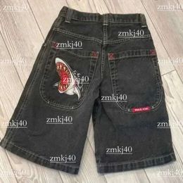 Y2K Shorts Diseñador Short Jncoshorts Shorts para hombres Y2K Patrón retro gótico Impreso Jnco Denim Shorts 2000S Hip Hop Bag Summer Mens Beach Jeans High Qualit 119