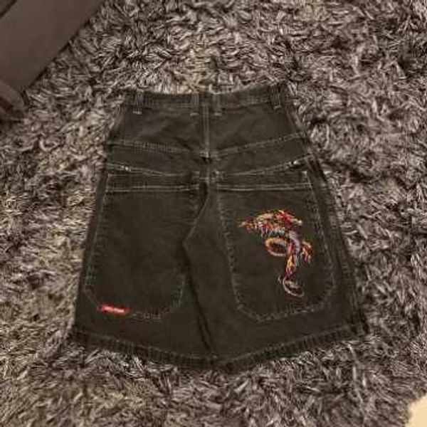 Y2K Shorts Designer Short Jncoshorts Men's Shorts Y2k rétro Gothic Modèle imprimé Jnco Denim Shorts 2000 Sac Hip Hop Summer Mens Beach Jeans High Qualit 221