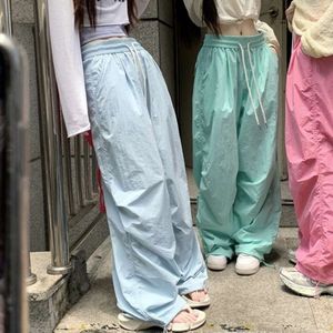 Y2k – pantalon Baggy à jambes larges pour femme, couleur unie, décontracté, ample, Cargo, mode printemps 2024, survêtement de rue