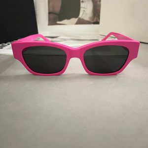 Y2K Square Sunglasses en acétate Pink Femmes Men Designer Nuances Summer Lunettes de Soleil UV400 Eyewear