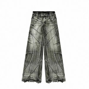 Y2K Streetwear Punk Hip Hop Jeans Côte Ouest Workwear Ripped Rap Style Lâche W Plus Size Vêtements Hommes Mop Pantalon r1Ay #