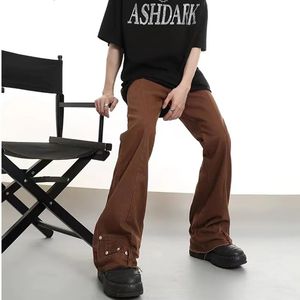 Y2k streetwear vintage marron baggy farped jeans pantalons hommes vêtements mode femme pantalon long pantalon homme 240420
