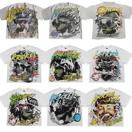 Y2K T-shirt hip hop punk imprimé harajuku vintage graphic goth goth streetwear hommes mode coton t-shirt oversize 240511