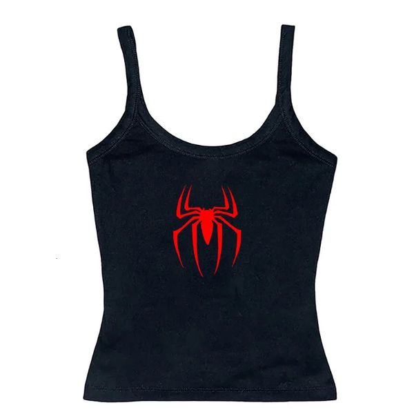 Y2k Tank Tops Sexy Women Summer Camis Punk Y2K Harajuku Spider Spider Tallas impresas Vest