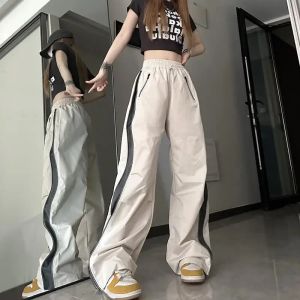 Y2K Techwear Pantalones de chándal Women Streetwear coreano Hip Hop Harajuku Carga Paracaídas Pantalones de atletismo Lady Leg Toggers pantalones 2024