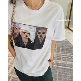 Y2k Tops Vrouwen T-shirt Oversized Kleding Korte Mouw Crop Tees Kpop Streetwear Katoen Gedrukt Wit Zomer Lente Vintage 240401