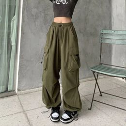 Y2K Mujeres Streetwear Techwear Cargo Coreano Harajuku Baggy Parachute Pantalones para hombres Pantalones de chándal Pantalones de pierna ancha Joggers Ropa 231229