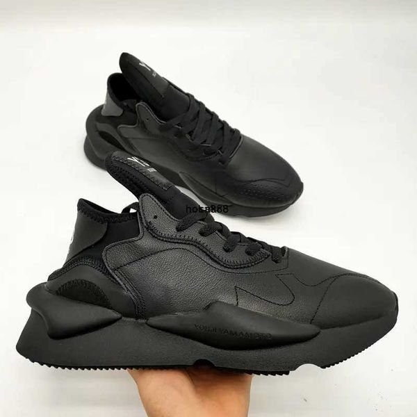 Y3 Kaiwa Platform Men Running Sneakers Leather Women Casual Shoe Pareja Cowhide Tennis Designer Training Zapatos