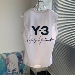 Y3 Men's Tob Tops Fashion Designer Vest T-shirts Y3 Imprimé Signature Crewneck Sans manchons T-shirt T-shirt Tops de Fitness Sports en vrac Top de coton de haute qualité