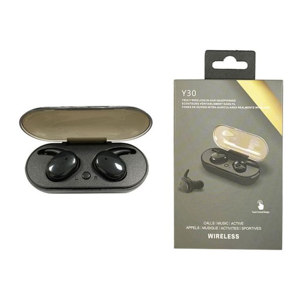 Y30 TWS sans fil bluetooth 50 écouteur suppression de bruit casque HiFi 3D stéréo son musique intra-auriculaires pour Android IOS9784386