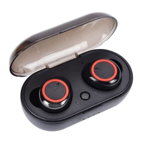 Auriculares inalámbricos Bluetooth Y50 con Control táctil Tws, auriculares para deportes al aire libre 5,0 con estuche de carga y pantalla de alimentación