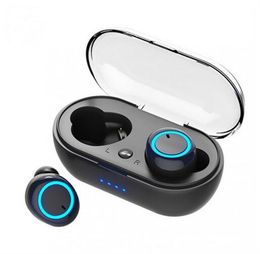 Y50 Auricular TWS Inalámbrico Bluetooth 5.0 Auriculares Control táctil 9D Auriculares estéreo con micrófono Auriculares deportivos Auriculares impermeables Pantalla LED