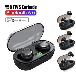 Y50 TWS Écouteurs Bluetooth sans fil Écouteurs Touch Control 9D Stéréo Casque Bluetooth sans fil avec micro Écouteurs Bluetooth Fone Écouteurs Air Pro