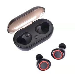 Y50 TWS Wireless Headphones Bluetooth 5.0 Aarphones Ruisreductie Headset Hifi Stereo Airbuds Sportsoorfilms voor smartphones