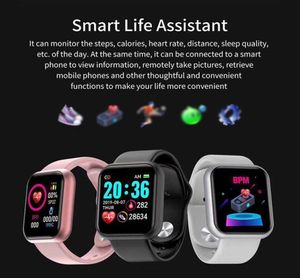 Y68 Fitness Tracker Bracelet Smart Pressions de la fréquence sanguine Moniteur car