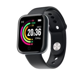 Reloj inteligente Y68 para hombres y mujeres, rastreador de actividad física, relojes inteligentes de presión arterial, Monitor de ritmo cardíaco, reloj de pulsera Digital Compatible con Bluetooth