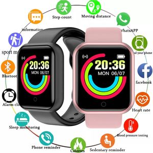 Y68 Smart Watch Men Women Polshipches D20 Smartwatch Electronic Clock Fitness Monitor Birthday Gift voor Xiaomi Huawei Bracelet