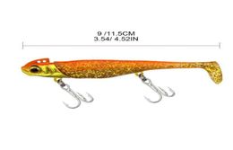 Y8ae Lere Soft Lure Simution Bait avec un crochet de gabarit en métal dur pour la truite basse Salmon Entertainment Fishing Supplies70117102304974