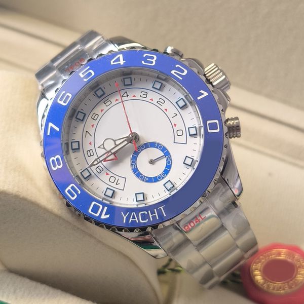 YACHT Luxe herenhorloge bruin keramiek 40mm 44mm automatisch 904L roestvrij staal automatische kalender saffier spiegel klassiek lichtgevend waterdicht cadeau polshorloge AAA