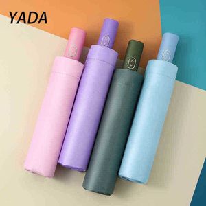 Yada 8 bot grote pure kleur automatische paraplu opvouwbare anti -regenbestendige voor vrouwen man yd210018 j220722
