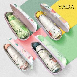 Yada Ins 2020 mode Capsule lumière Mini petit parapluie fruits citron cinq poches pliable pour les femmes YD200118 J220722