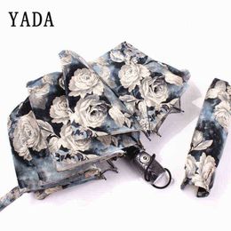 Yada Luxe Rose Peony bloem Paraplu opvouwbare regenachtige winddichte automatische paraplu voor vrouwen mannen auto paraplu Vrouw YD227 J220722