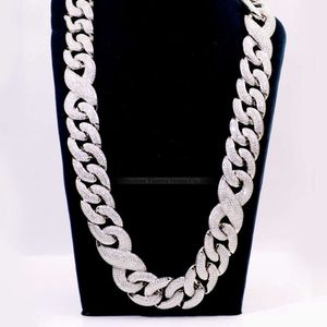 Yadis Custom Hiphop Bijoux 14K Collier d'or Miami Iced Out Moisanite Cuban Link Chain