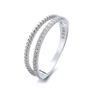 Yaeno 2021 Sterling Sier 925 Anillo de banda simple para mujer Joyería diaria