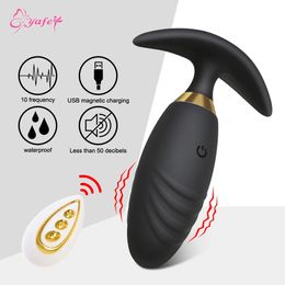 Yafei Silicone Butt Plug para hombres Massorgadores de próstata Masturbators Mujer Gay consolador Anal Vibradores Fidget Sex Shop Toys 240403