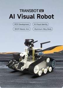 Yahboom Transbot SE ROS Robot AI Vision tanque/coche con cámara 2DOF PTZ puede mover simulación para Jetson NANO B01/ Raspberry Pi