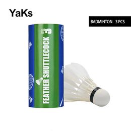 Официальный бренд YaKs, нейлоновый волан с перьями для бадминтона, тренировочная ракетка для клубов, 3/6/12 шт., прочный бадминтон 240108