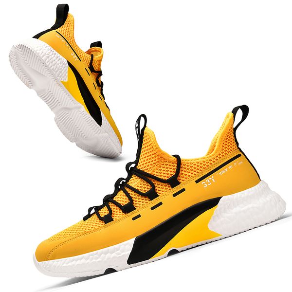 yakuda hombres en línea Moda Moda joven zapatos para correr Zapato caliente en Europa y América deportes populares Calzado Sneaker Wpa20615 Amarillo