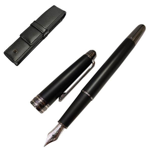 Pluma estilográfica YAMALANG 163 Relieves Negro mate Plumas estilográficas Regalo con bolsa de cuero Perfecto para hombres y mujeres301c