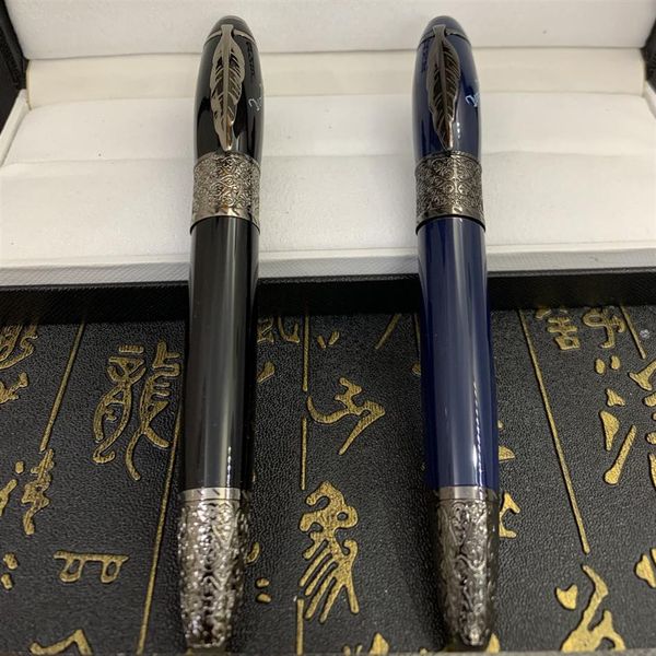 YALAMANG grand stylo de luxe écrivain daniel-defoe collector vin rouge noir bleu blanc stylos plume classiques luxe-pen187F