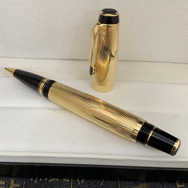 YALAMANG haute qualité stylo de luxe en métal dessin Surface stylo à bille roulante et stylo à encre classique marque stylos à plume School315m