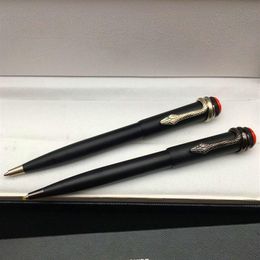 YAMALANG hoge kwaliteit Mat Zwart Roller ball pen Balpennen met Snake clip kantoorbenodigdheden Levert luxurs Schrijven refill-pe273K