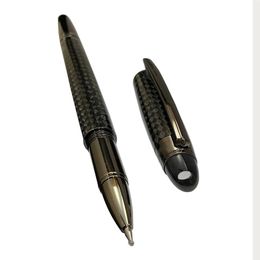 YALAMANG Luxe Signature Stylo À Bille Noir Lisse En Fiber De Carbone Métal Honorable Fournitures D'écriture Avec Logo308O