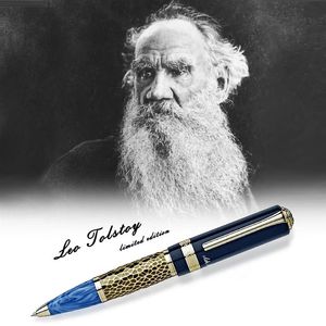 YAMALANG Schrijver Editie Leo Tolstoy Handtekening Balpen Luxe Briefpapier Schrijven Glad Met Reliëf Ontwerp275T
