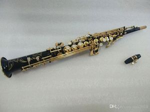 Yanagisa Saxophone Soprano noir droit S901 Instruments de musique B plat Musicl noir clé dorée sax soprano avec étui livraison gratuite