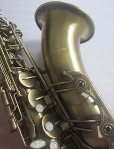 Saxophone Tenor de haute qualité, Instrument de musique en laiton, Surface en cuivre Antique, ton Bb, avec étui, embout, T-992