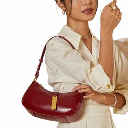 Sac de luxe Yanatari Sac rouge pour femmes en cuir authentique en cuir MO MO Sac à bandoulière Crossbody Sac à main Fi U04D #