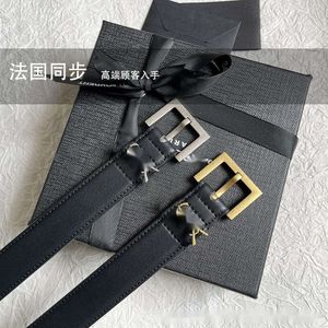 Yang Shulin – robe en cuir véritable pour femmes, haut de gamme avec décoration de lettres, avec 100 paires de jeans et ceintures fines, styliste