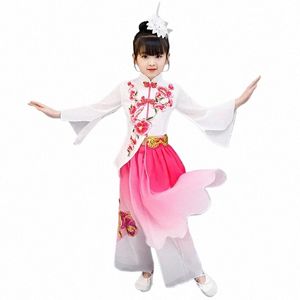 Yangko Danskleding voor Meisjes kinderen Klassieke Chinese Nationale Dans Kostuums Hanfu Kleding Paraplu Dans Kleding Dragen t6od #