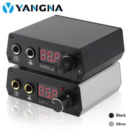 Yangna Mini Tattoo Power Alimentation professionnelle Square Digital LCD Affichage Dual Power Coil Rotary Machine Gun Aliviation Accessoires