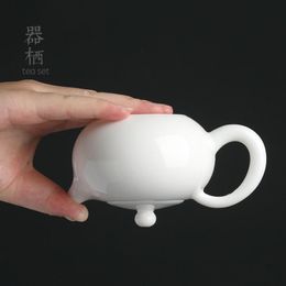 Yangzhi Jade porcelana blanca Xishi olla cerámica Kungfu juego de té tetera individual Dehua258y